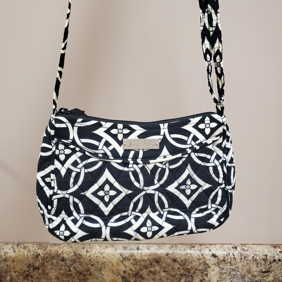 Vera Bradley Small Black Whit Concerto Crossbody - Picture 2 of 8